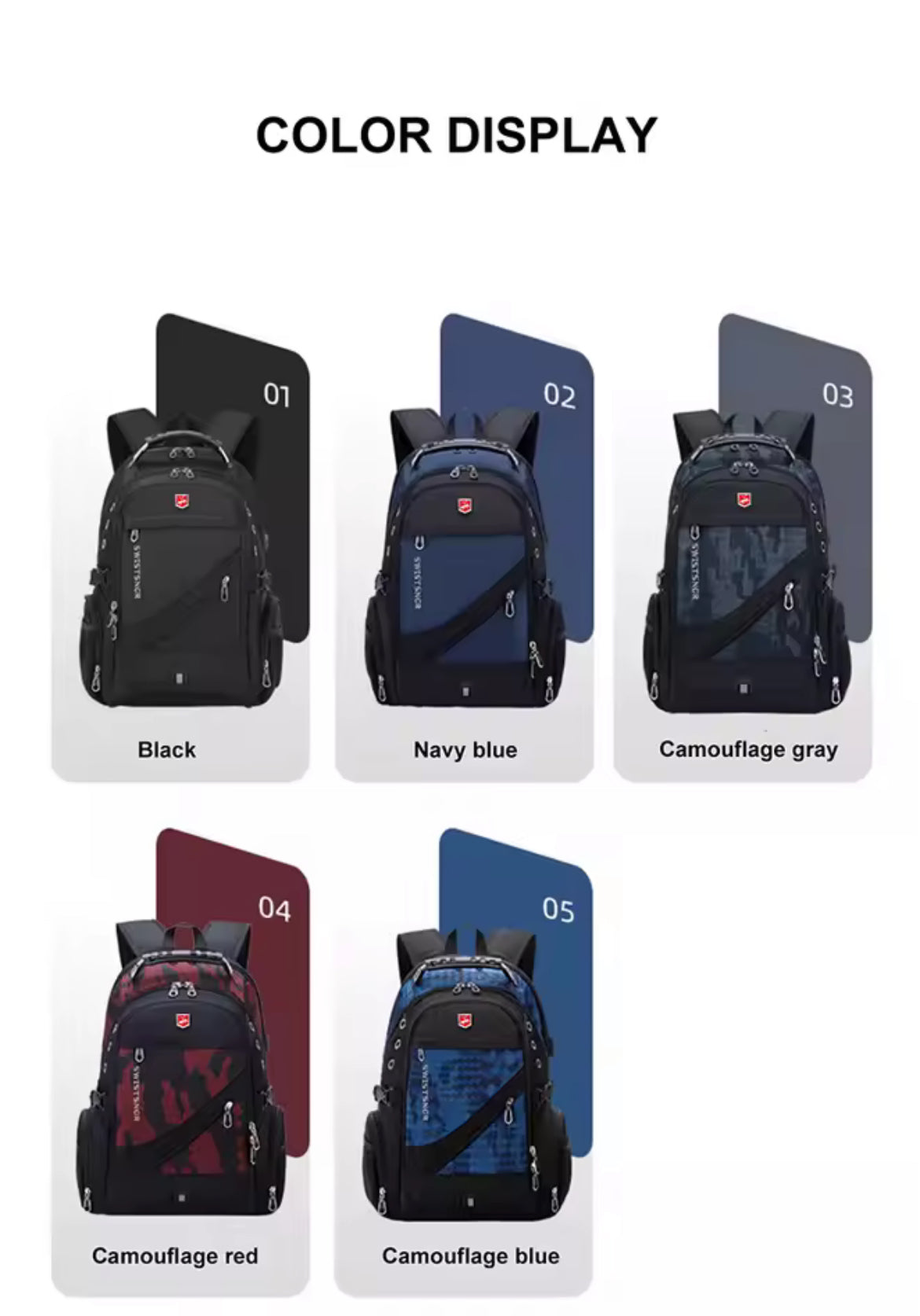 SafeCarry™ Anti-Theft Travel Backpack – Waterproof, USB Charging, 17” Laptop Ready