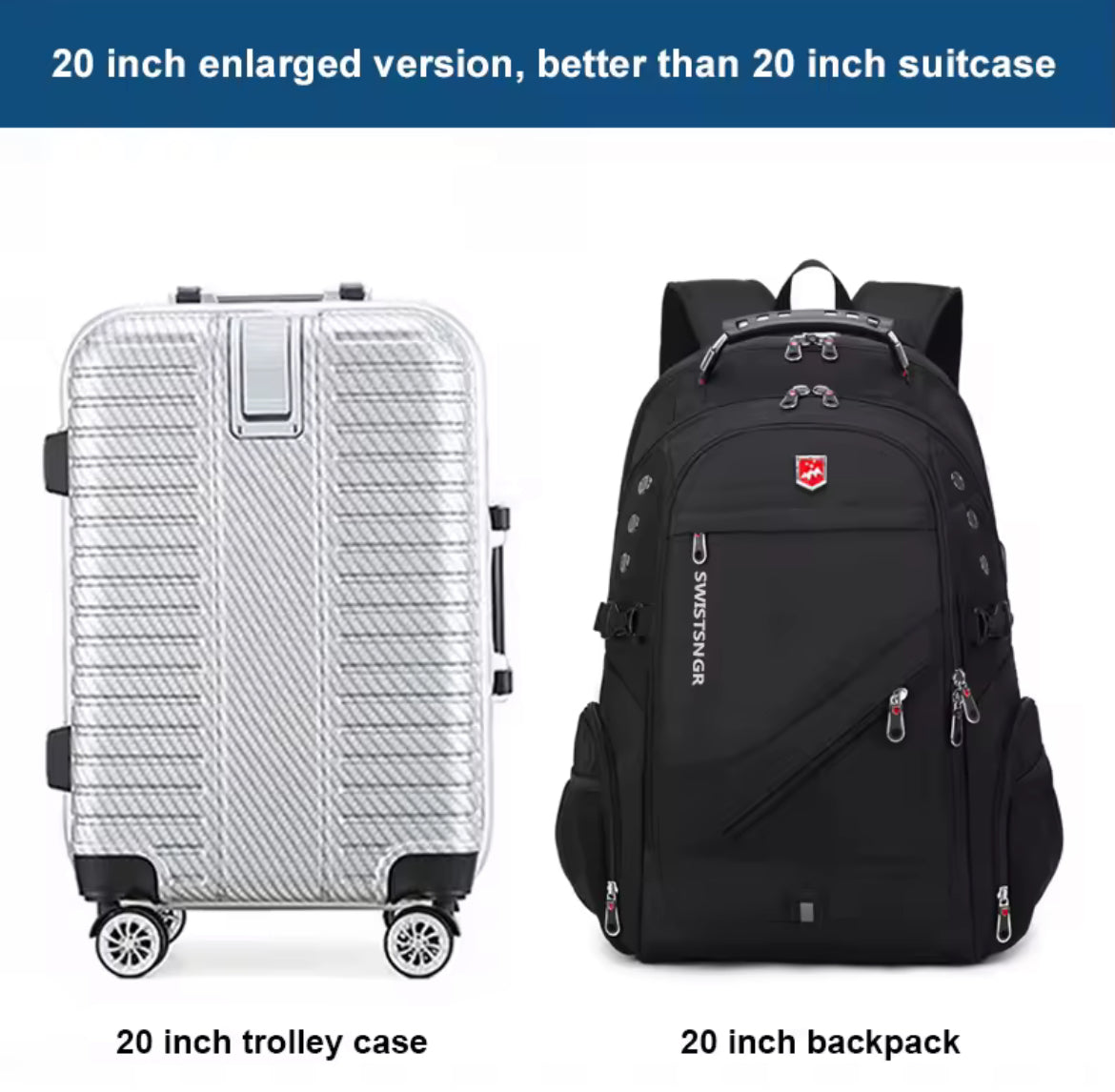 SafeCarry™ Anti-Theft Travel Backpack – Waterproof, USB Charging, 17” Laptop Ready