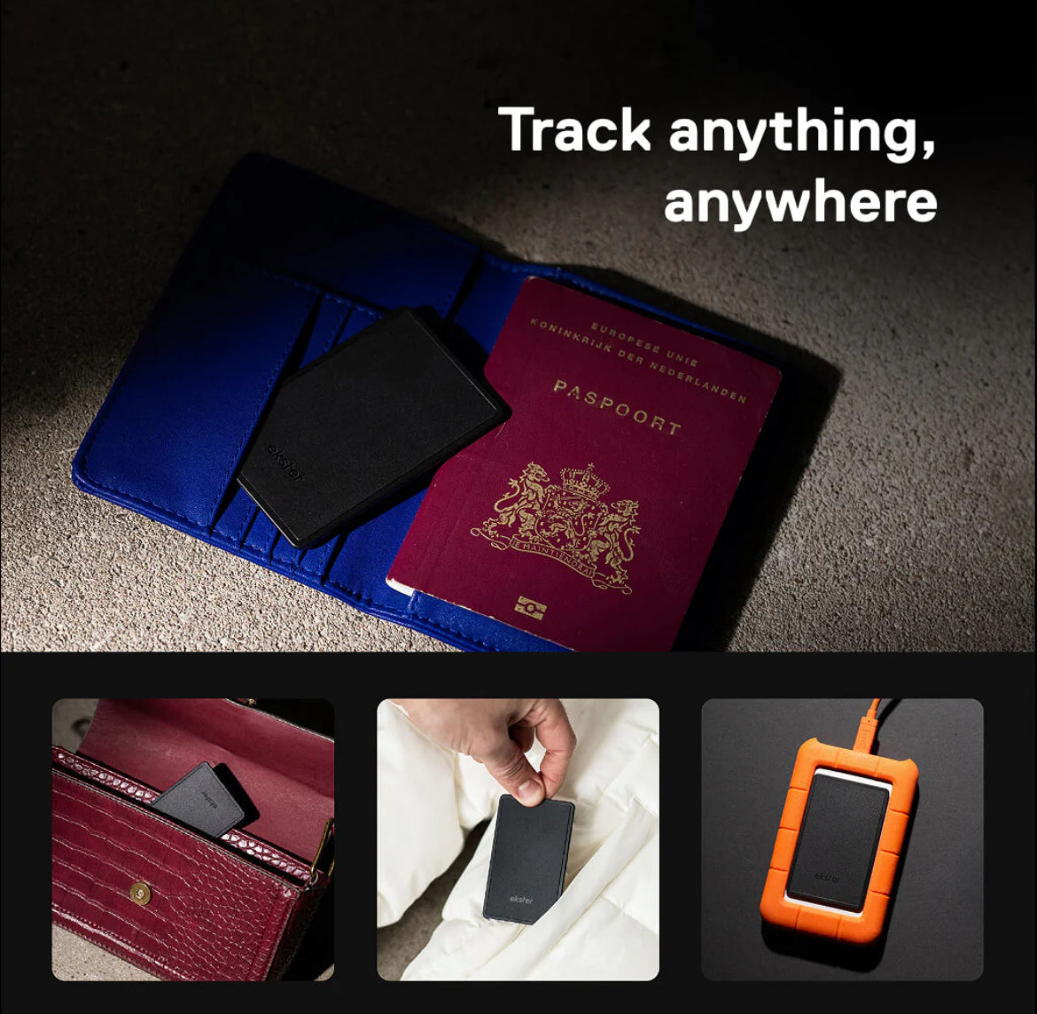 Carte traceur SafeCarry™ SmartTrack – Ultra fine pour portefeuille et bagages