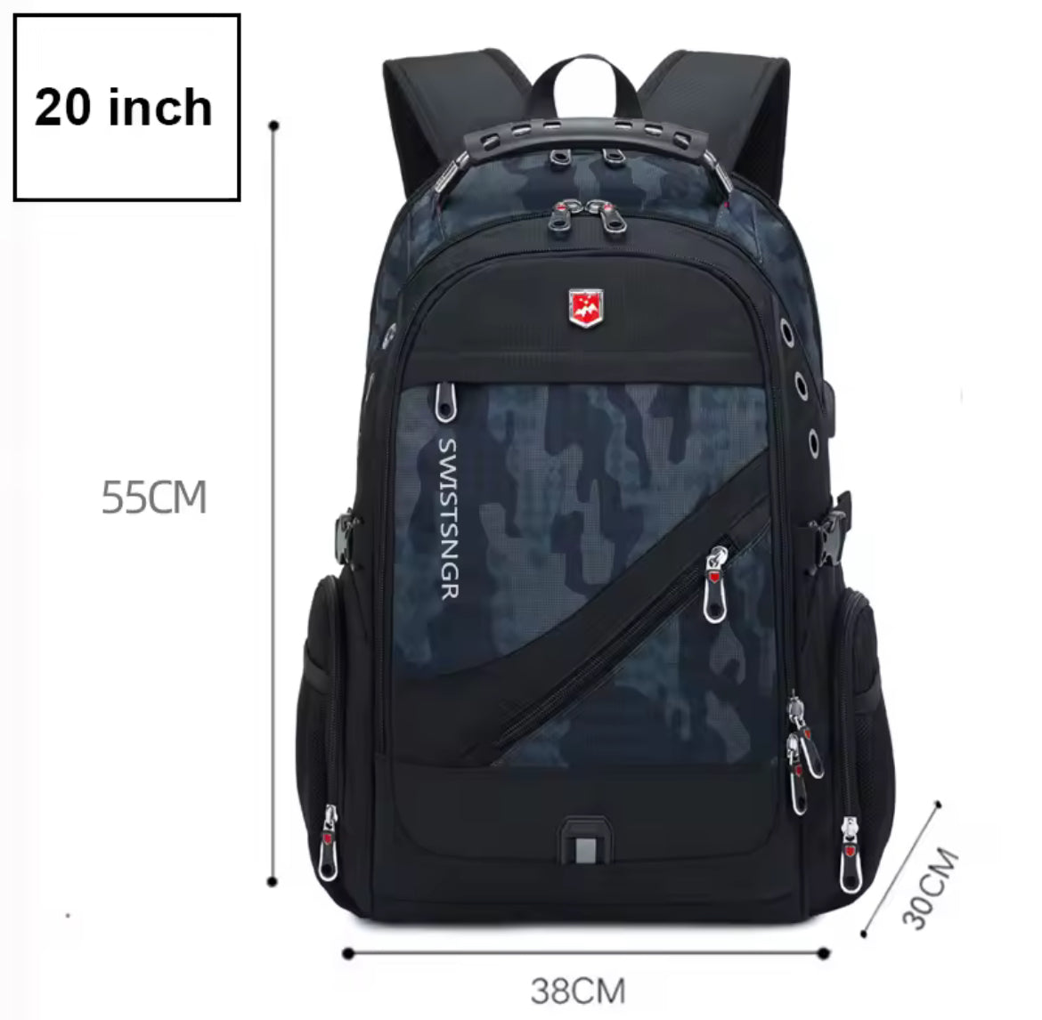 SafeCarry™ Anti-Theft Travel Backpack – Waterproof, USB Charging, 17” Laptop Ready