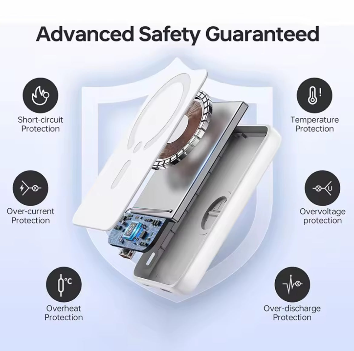 Batterie externe magnétique sans fil 15W – Fixez et chargez partout